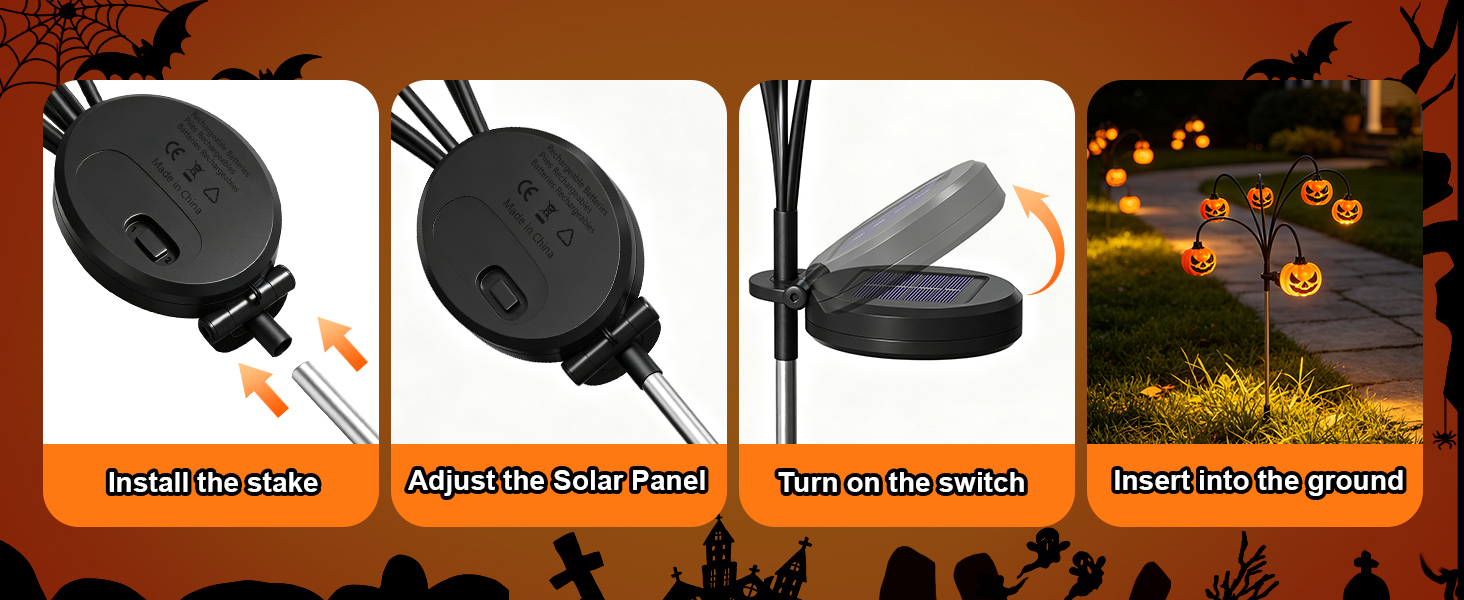 solar pumpkin stakes