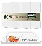 WK Flexible Plastic Cutting Boards Mats with Lip, Foldable Cutting Board for Kitchen Set of 3, Cl...