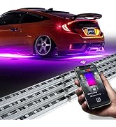 OPT7 Aura Pro Underglow Lights Kit for Car with APP Control, 4 PCS Waterproof Rigid Aluminum Neon...