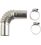 Silver Diesel Heater Exhaust Pipe,Stainless Steel 24mm Air Diesel Parking Heater,Exhaust Pipe Con...