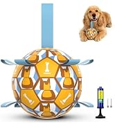 PETSWEET Dog Toy Balls, Dog Soccer Ball with Straps, Interactive World Cup Soccer Ball for Medium...