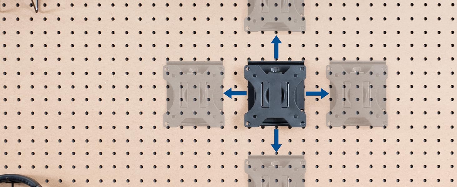 Single Monitor Pegboard Panel Mount
