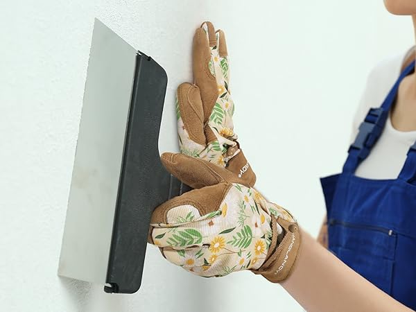 Gardening Gloves for Women Ladies Thorn Proof Leather Yard Gloves Gift for Gardeners