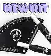 Ink Permanent Brow Mapping Kit with Eyebrow Ruler and 2 White Peeling Pencils – Aluminum Alloy Fa...
