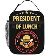 Funny President Lunch Bag for Adults & Kids – Air Fork One Top Secret Gag Gift Lunch Box – Insula...