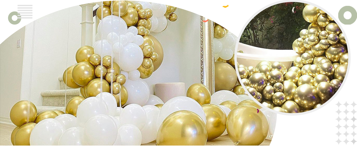 PartyWoo Gold Balloons