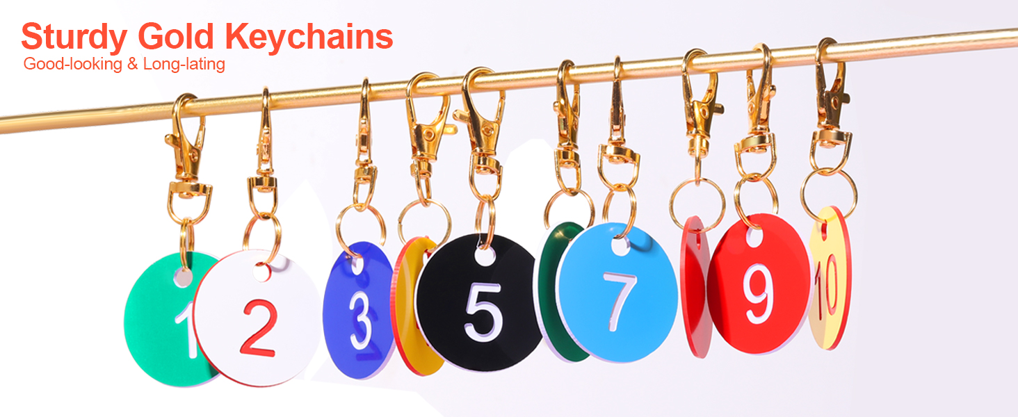 Sturdy Gold Key Chains for Crafts
