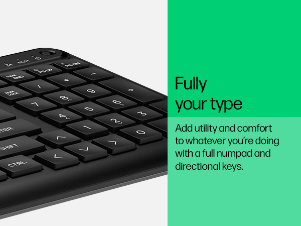 utility comfort full numpad directional keys key board