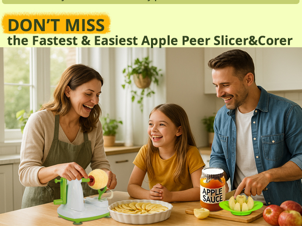 Don't miss the fastest and easiest apple peeler slicer corer!