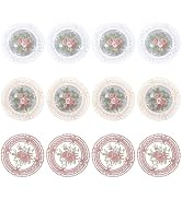 beinkmake 12Pcs Vintage Lace Coasters Floral Fabric Coasters Embroidery Cloth Coaster Round Retro...
