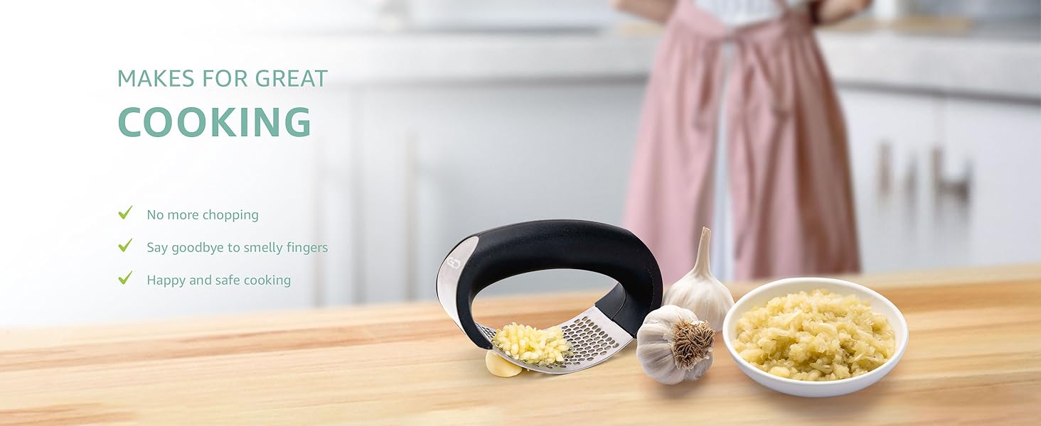 Garlic Press Chopper mincer masher grinder utensilios de cocina modernos kitchen essentials rocker