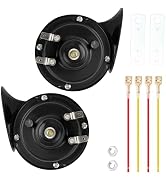 2PCS 12V Loud Car Horn with Installation Tools,Upgraded 300db Motorcycle Horn Stereoscopic Sound,...