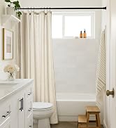 MIULEE Linen Shower Curtain