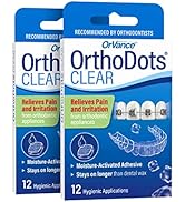 OrthoDots CLEAR – Moisture Activated Braces Wax Alternative for Pain Caused by Braces, Clear Alig...