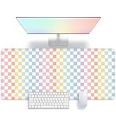 Office Desk Mat Large Mouse Pad Computer Desktop Cover Protector with Lycra Surface & Non-Slip Ru...