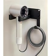 Hair Dryer Holder, Aluminum Alloy Blow Dryer Holder with Adhesive/Screw Installation, Universal H...