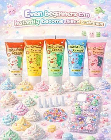 whipped cream glue,phone case decorating kit