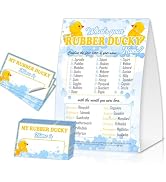 What's Your Rubber Ducky Name, Funny Rubber Ducky Theme Game Cards Set,1 Game Sign and 30 Cards, ...