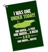 Gkodw I was One Under Today Golf Towel with Clip, Funny Golf Bag Accessories for Men, Golfing Acc...