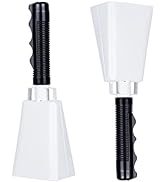 Steel Cowbell with Handle 8 Inch Cow Bells Noise Makers, 2 Pack Large Cowbells for Sporting Event...
