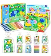 JoyCat 24 Pack Dot Art Craft Kits for Kids Party Favors, Mess-Free Dot Sticker Activity Set with ...