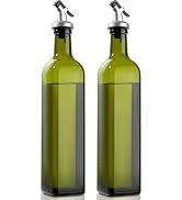 GMISUN Olive Oil Dispenser Bottle 2 Pack, Olive Oil Dispenser for Kitchen 17oz, Glass Cooking Soy...