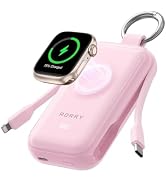 RORRY CharmGo Portable Charger 45W Fast Charging, 10000mAh Keychain Power Bank with Built-in Cabl...