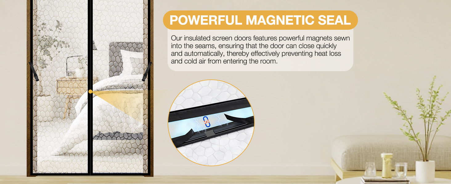 Magnetic Thermal Insulated Door Curtain