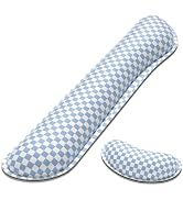 Dapesuom Enlarge Keyboard Wrist Rest Set, Memory Foam, Non-Slip, Blue Grey | Cute Memory Foam Wri...