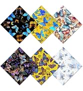CREATCABIN 6 Packs Thickened Glasses Cleaning Cloth Elegant Flower Design