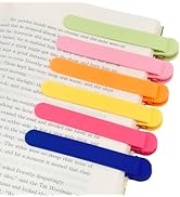 6Pcs Automatic Bookmark, Silicone Smart Book Marks for Reading Women, Men, Kids,Cute Unique Book ...