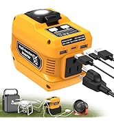 220W Power Inverter for Dewalt 20V Battery, DC 20V to AC 110V Battery Inverter, Portable Power St...