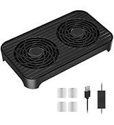 GSCOLER X4 Quiet USB Cooling Fan, High Speed Dual 140mm USB PC Fan with One-Touch Switch, Stackab...