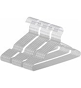 gofuch Ultra-Thin Metal Hangers, 30 Pack Non-Slip PVC Coated Space Saving Clothes Hangers for Clo...