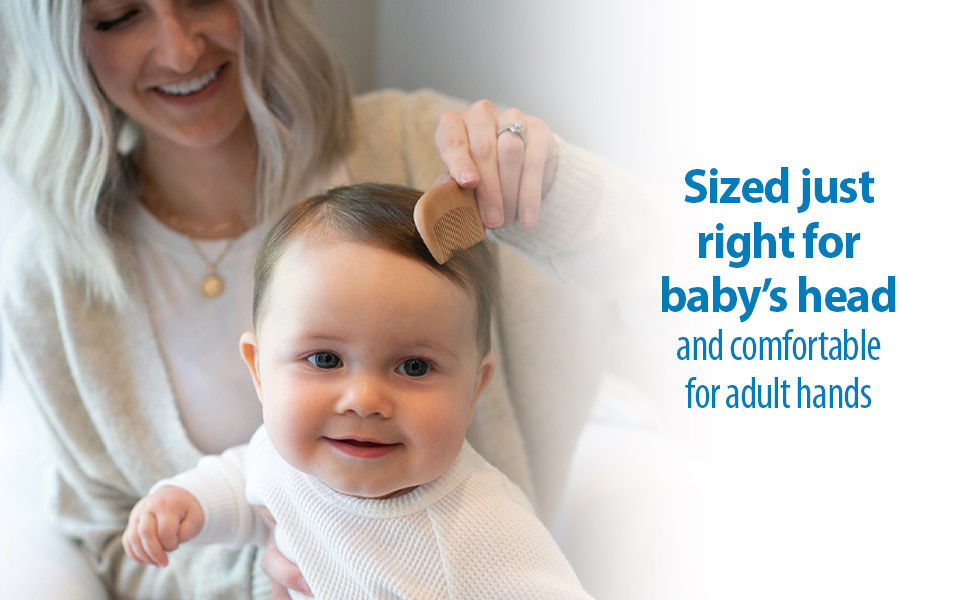 Sized just right for baby's head and comfortable for adult hands