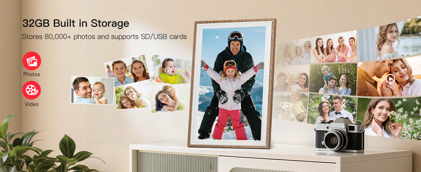 frameo digital frame wifi picture photo video share moment from phone
