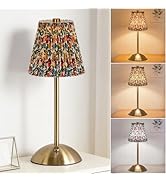 CryzhalinX Cordless Table Lamp,Touch Led Reading Light,Small Desk Lamp with 3 Colors,Portable Bat...