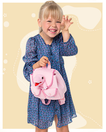Naturally kids backpack with stuffed toys for kids 2-4