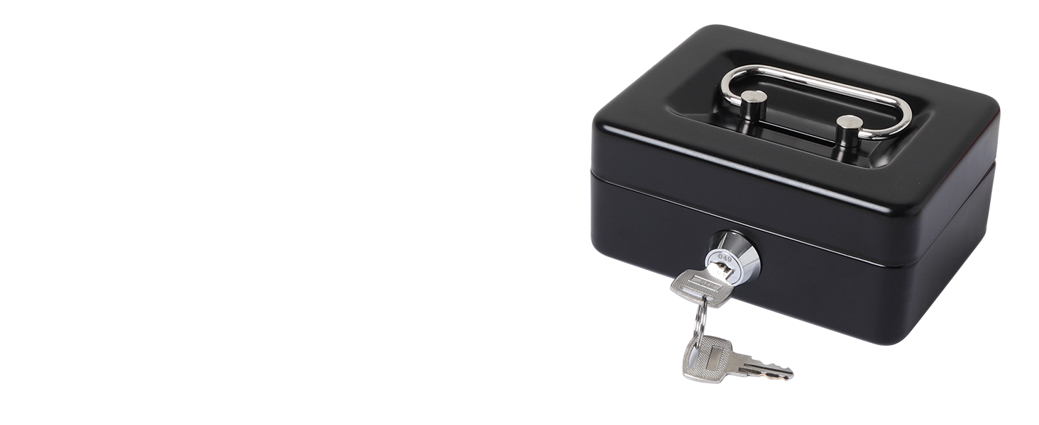cash box with 2 keys