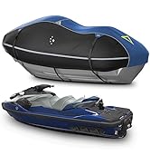 LIBZAKI Jet Ski Cover PWC Cover 2-3 Seats Heavy Duty Waterproof 600D UV Resistant Fits for Yamaha...