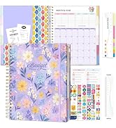 Ospelelf Budget Planner Undated, Money Expense Tracker with Pocket & Stickers, Thick Cardboard Co...