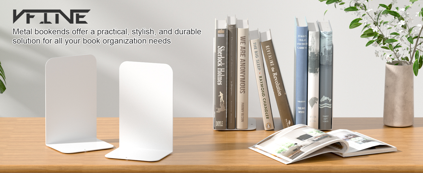 white bookends