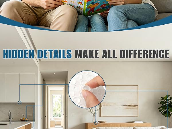 200PCS Clear Cabinet Bumpers Self Adhesive for Furniture