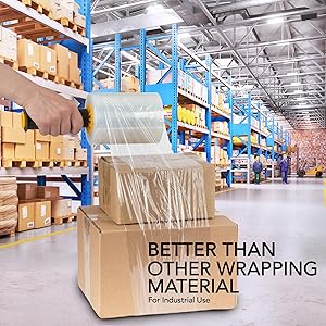 Stretch Wrap - Industrial Clear Plastic Stretch Wrap Film for Pallet Wrap, Moving Supplies Stretch
