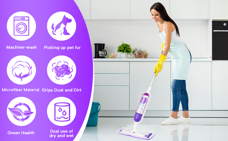 Reusable Microfiber Mop Pads