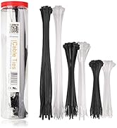 Cable Matters 200-Pack Cable Ties for Indoor and Outdoor, 6, 8, 12-Inch Self-Locking Nylon Zip Ti...