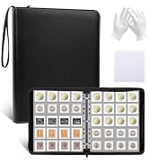 ENPOINT Portable Coin Collection Book - 600 Pockets Coin Holders for Collectors, Stamp Collecting...