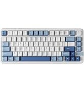 EWEADN X75 V2 Wireless Mechanical Keyboard, 75% Hot Swap Gasket Structure Creamy Keyboard with Fi...