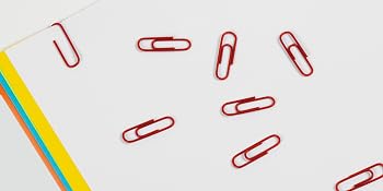 red regular 1 inch paper clips