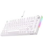 DAREU EK75 Wired Mechanical Keyboard,75% Keyboard with Volume Knob,Gasket Mount Mechanical Gaming...